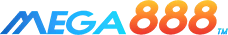 Mega888 logo for online slot games.